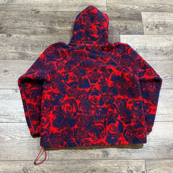 NWT! Burberry Abstract Rose Fleece Hoodie Blue Red Heavy Duty Medium MSRP $1350! - Picture 9 of 11